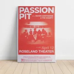 Passion Pit and Mayer Hawthorne – Roseland Theater Fine Art Concert Poster