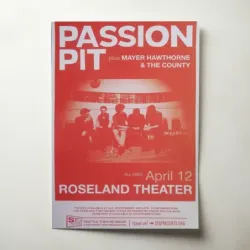 Passion Pit and Mayer Hawthorne – Roseland Theater Fine Art Concert Poster