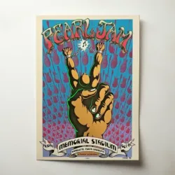 Pearl Jam – Memorial Stadium Charlotte Fine Art Concert Poster