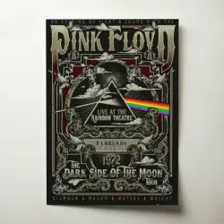 Pink Floyd – Dark Side Of The Moon Rainbow Theatre 1972 Fine Art Concert Poster