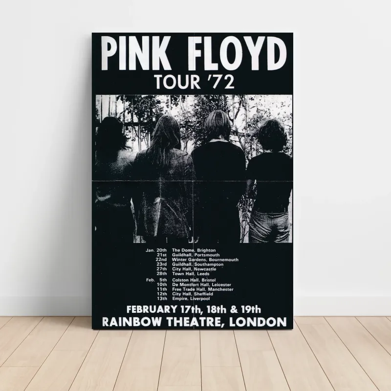 Pink Floyd – Tour '72 Rainbow Theatre London Fine Art Concert Poster