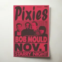 Pixies and Bob Mould – Starry Night Fine Art Concert Poster