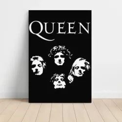 Queen – Four Faces Silhouette Fine Art Music Poster