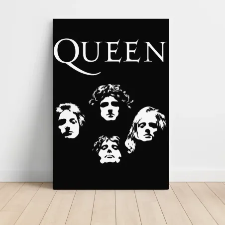 Queen – Four Faces Silhouette Fine Art Music Poster