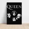 Queen – Four Faces Silhouette Fine Art Music Poster