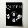 Queen – Four Faces Silhouette Fine Art Music Poster