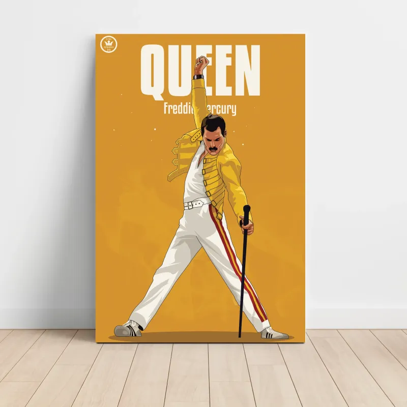 Queen – Freddie Mercury Illustrated Fine Art Music Poster