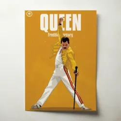 Queen – Freddie Mercury Illustrated Fine Art Music Poster