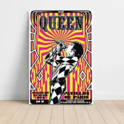 Queen – Pavillon de Paris 1978 Fine Art Concert Poster
