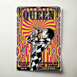 Queen – Pavillon de Paris 1978 Fine Art Concert Poster