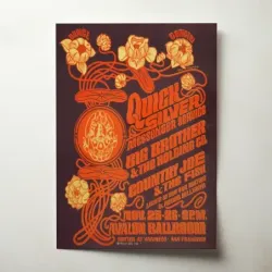 Quicksilver Messenger Service and Big Brother – Avalon Ballroom Fine Art Concert Poster