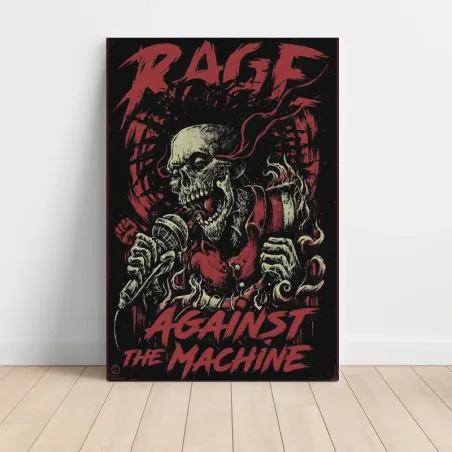 Rage Against The Machine – Skull Microphone Fine Art Music Poster