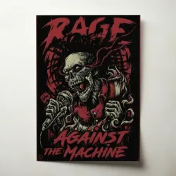 Rage Against The Machine – Skull Microphone Fine Art Music Poster