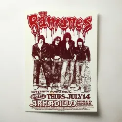Ramones – Armadillo World Headquarters Austin Fine Art Concert Poster