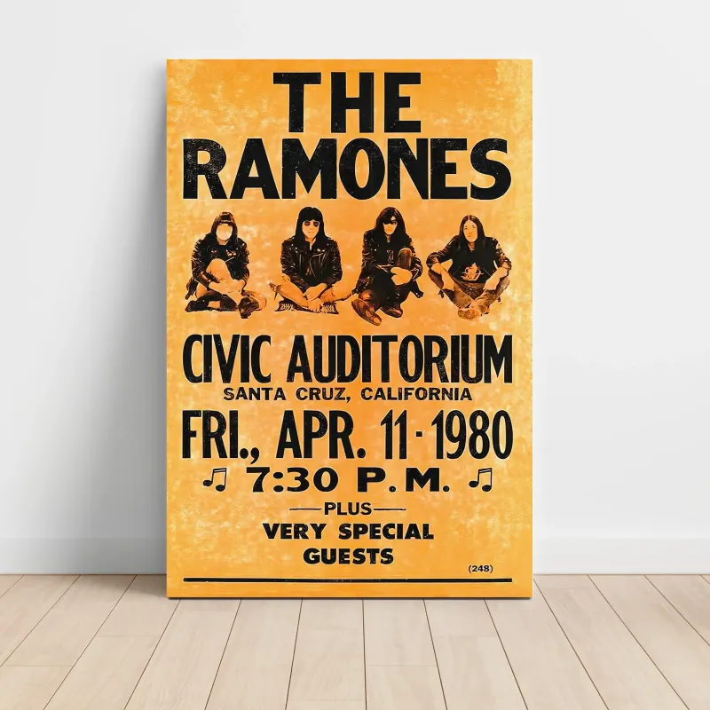 Ramones – Civic Auditorium Santa Cruz 1980 Fine Art Concert Poster