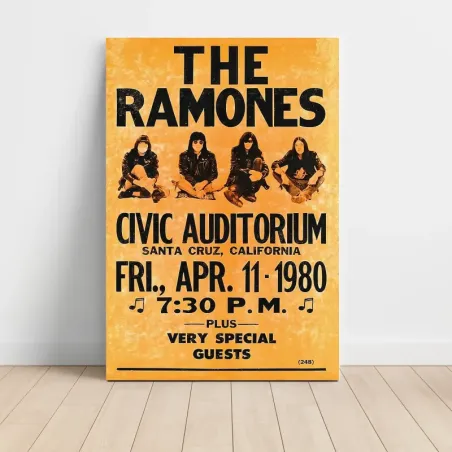 Ramones – Civic Auditorium Santa Cruz 1980 Fine Art Concert Poster