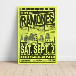 Ramones – Roseland Theater Wanted Fine Art Concert Poster