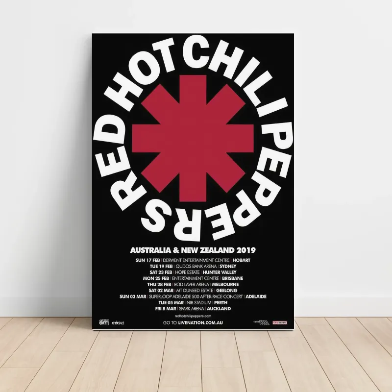 Red Hot Chili Peppers – Australia and New Zealand 2019 Fine Art Concert Poster