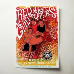 Red Hot Chili Peppers – Valley View Casino Center San Diego 2012 Fine Art Concert Poster