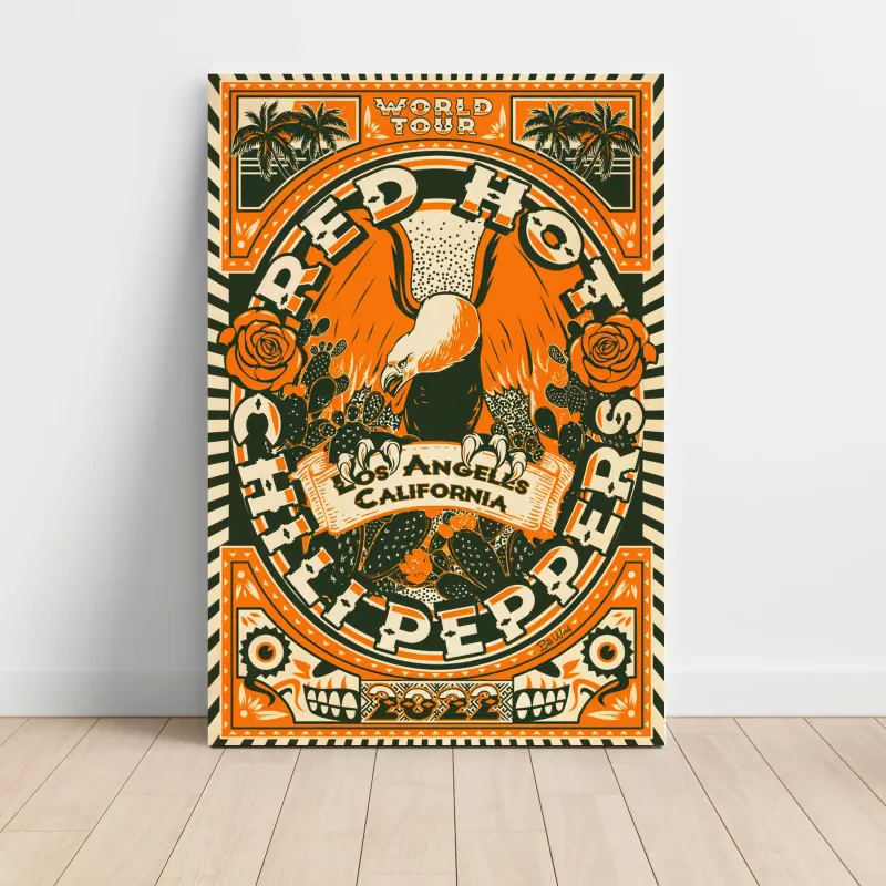 Red Hot Chili Peppers – World Tour Los Angeles 2022 Fine Art Concert Poster