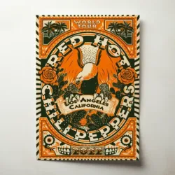 Red Hot Chili Peppers – World Tour Los Angeles 2022 Fine Art Concert Poster