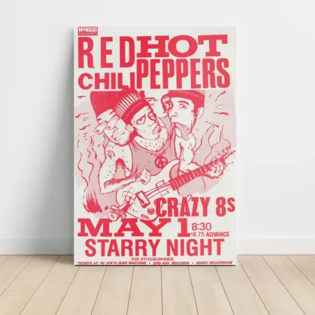 Red Hot Chili Peppers and Crazy 8s – Starry Night Fine Art Concert Poster