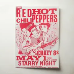 Red Hot Chili Peppers and Crazy 8s – Starry Night Fine Art Concert Poster