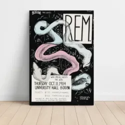 REM and The dBs – University Hall 1984 Fine Art Concert Poster