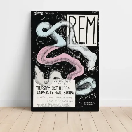 REM and The dBs – University Hall 1984 Fine Art Concert Poster