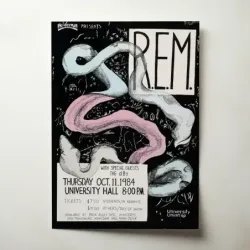 REM and The dBs – University Hall 1984 Fine Art Concert Poster