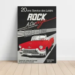 Rock à Carouge – 20 Ans Service des Loisirs 1984 Fine Art Concert Poster