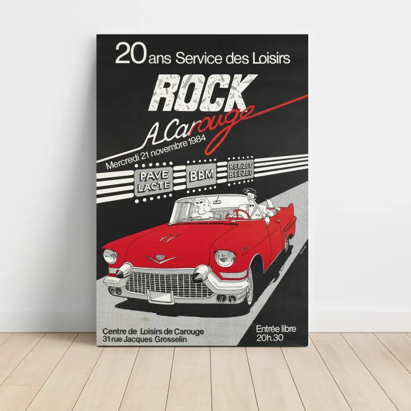 Rock à Carouge – 20 Ans Service des Loisirs 1984 Fine Art Concert Poster