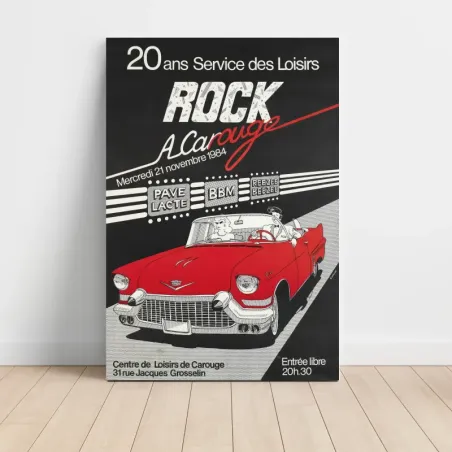 Rock à Carouge – 20 Ans Service des Loisirs 1984 Fine Art Concert Poster