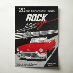 Rock à Carouge – 20 Ans Service des Loisirs 1984 Fine Art Concert Poster