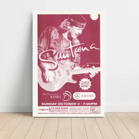 Santana – Hollywood Bowl Fine Art Concert Poster