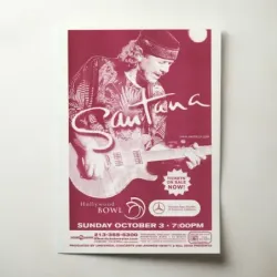 Santana – Hollywood Bowl Fine Art Concert Poster