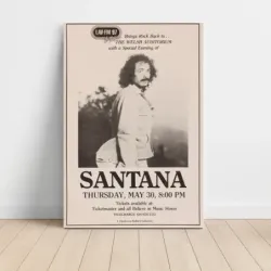 Santana – Welsh Auditorium Fine Art Concert Poster