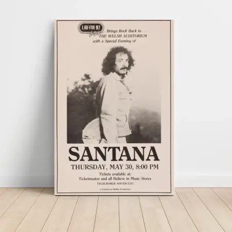 Santana – Welsh Auditorium Fine Art Concert Poster