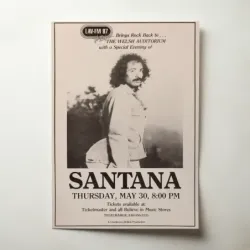 Santana – Welsh Auditorium Fine Art Concert Poster