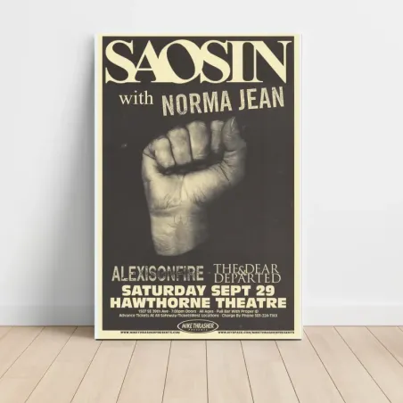 Saosin and Norma Jean and Alexisonfire – Hawthorne Theatre Fine Art Concert Poster