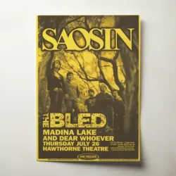 Saosin and The Bled – Hawthorne Theatre Fine Art Concert Poster
