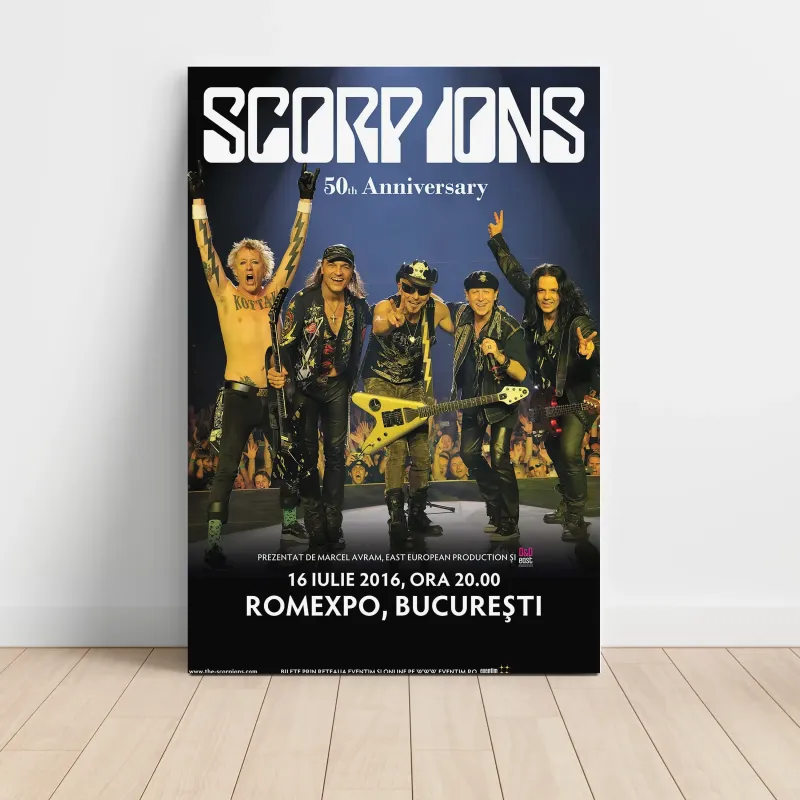 Scorpions – 50th Anniversary Romexpo Bucharest 2016 Fine Art Concert Poster