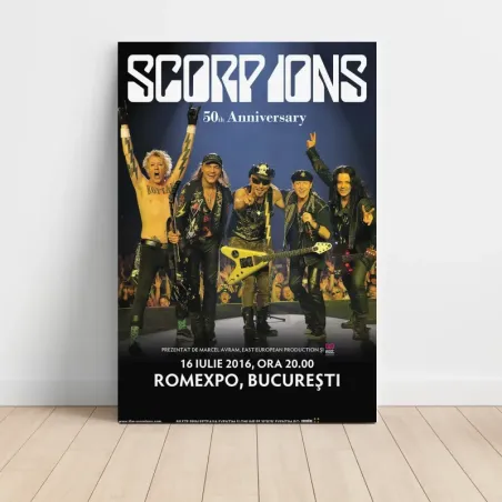 Scorpions – 50th Anniversary Romexpo Bucharest 2016 Fine Art Concert Poster