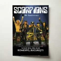 Scorpions – 50th Anniversary Romexpo Bucharest 2016 Fine Art Concert Poster
