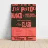 Sex Pistols and The Damned and The Clash – Anarchy Tour Village Bowl Fine Art Concert Poster