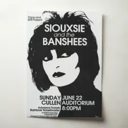 Siouxsie and The Banshees – Cullen Auditorium Fine Art Concert Poster