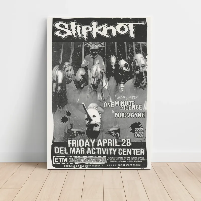 Slipknot and One Minute Silence and Mudvayne – Del Mar Activity Center Fine Art Concert Poster
