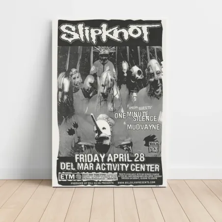 Slipknot and One Minute Silence and Mudvayne – Del Mar Activity Center Fine Art Concert Poster