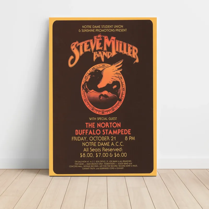 Steve Miller Band – Notre Dame ACC Fine Art Concert Poster
