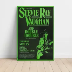 Stevie Ray Vaughan and Double Trouble – Eureka Municipal Auditorium Fine Art Concert Poster
